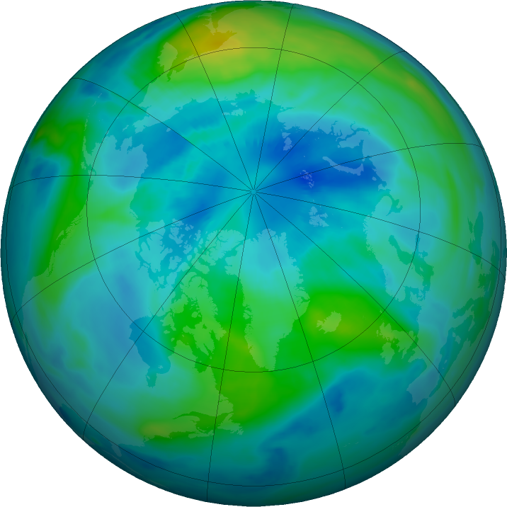 Arctic ozone map for 30 September 2017